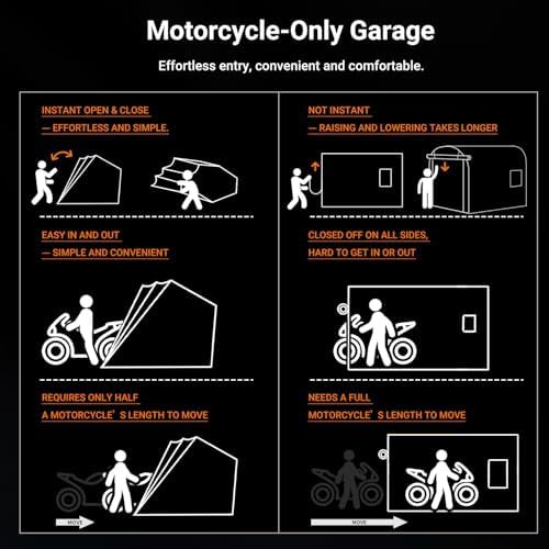 Galvanized steel motorcycle garage tent — photo 3