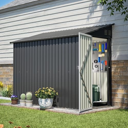 Black Lean To Shed with Floor Frame