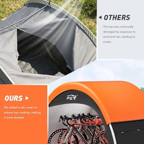 Weatherproof fabric shed for five bikes — photo 3