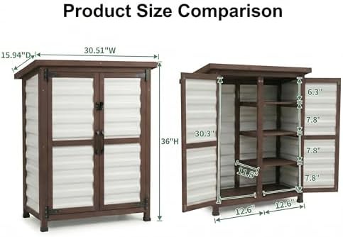 Small fir wood sloped roof cabinet — photo 3
