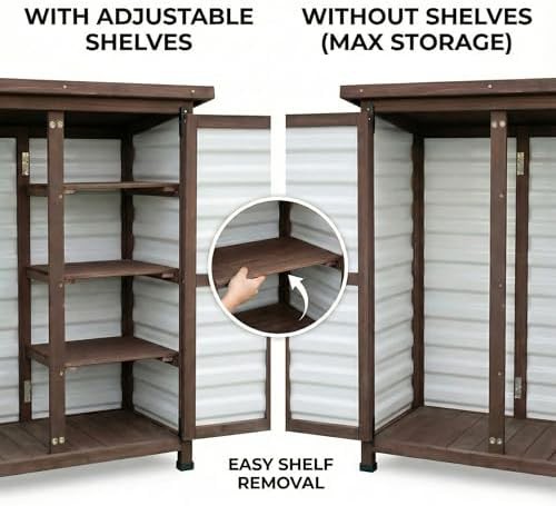 Small fir wood sloped roof cabinet — photo 4
