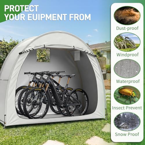 Portable bicycle storage tent for camping — photo 5