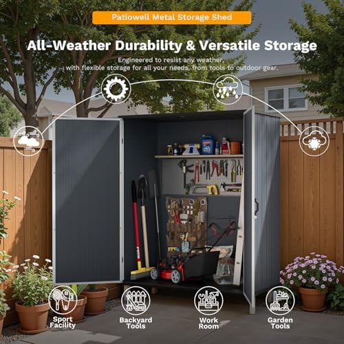 Dark gray flat roof resin shed — photo 5