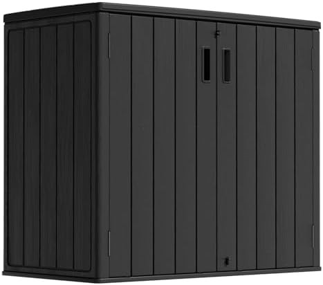 Black double wall horizontal bike shed