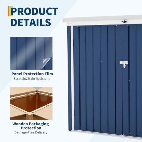 Sloped roof metal trash storage box — photo 4