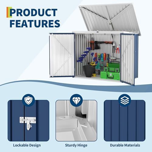 Sloped roof metal trash storage box — photo 5