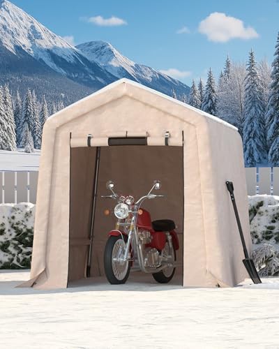 Khaki portable tent storage shed 6x6