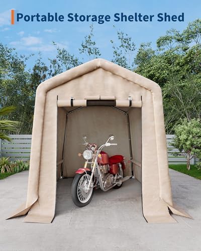 Khaki portable tent storage shed 6x6 — photo 3