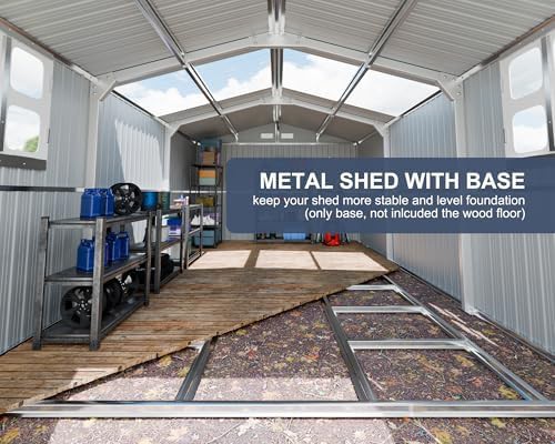 Large Metal Storage Shed with Sunroof Window — photo 5