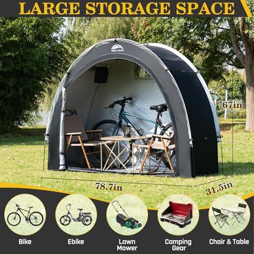 Portable Outdoor Bicycle Storage Shed — photo 3