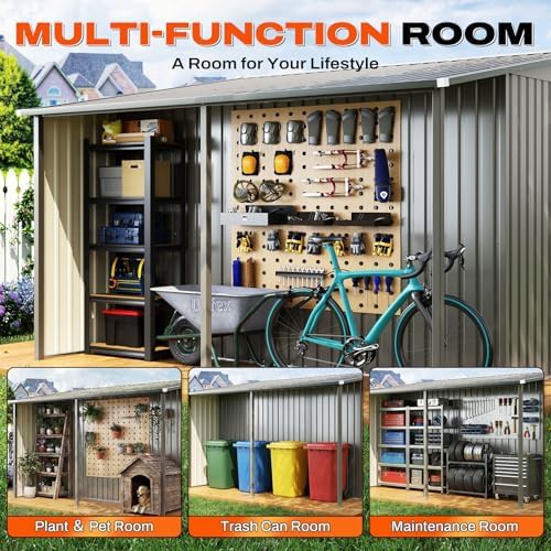 Metal Garage Workshop with Side Lean To — photo 5