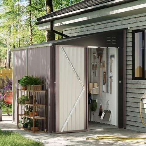 Metal Lean To Garden Shed 6x8