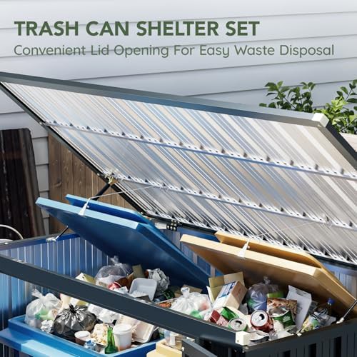 Metal trash can storage shed 6x3 — photo 4