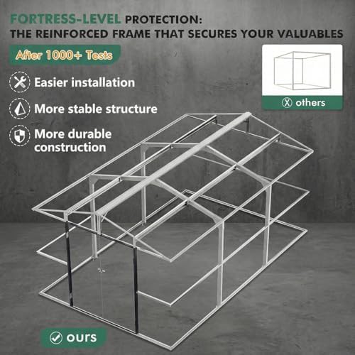 Large metal storage shed with skylight — photo 3
