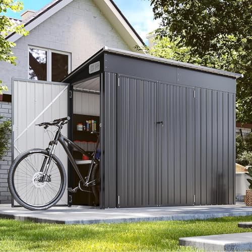 Weatherproof lean to shed with triple doors — photo 3