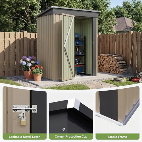 Small metal shed with floor frame — photo 4