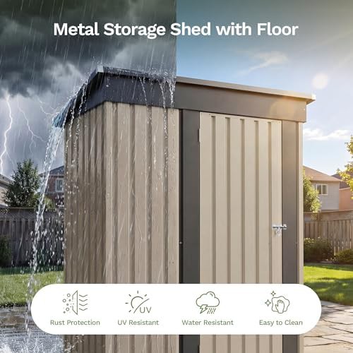 Small metal shed with floor frame — photo 5