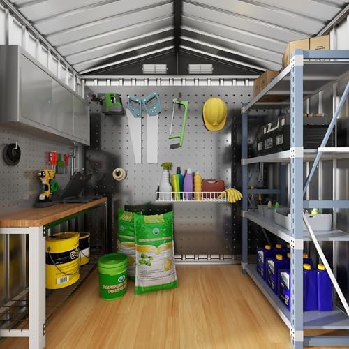 Weatherproof metal utility and tool shed — photo 3