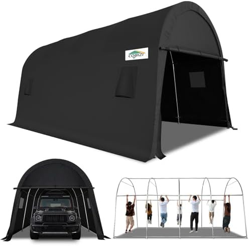 Large steel frame portable garage shed