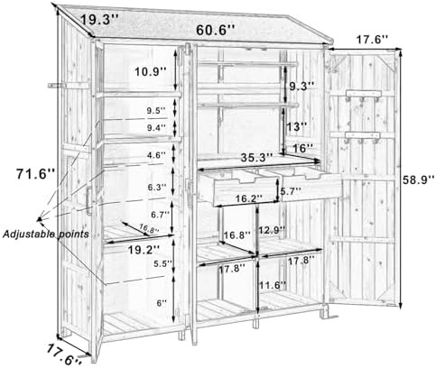 Natural wood garden shed with workstation — photo 3