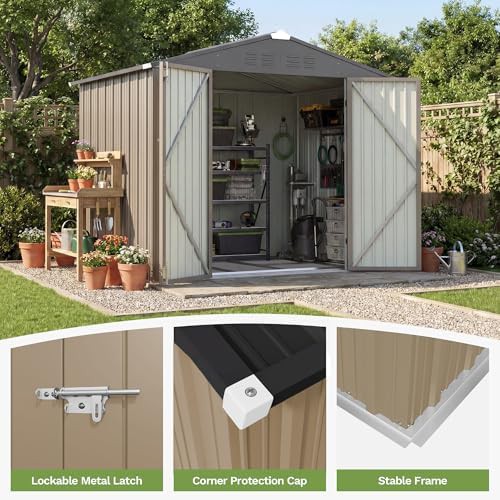 Metal Garden Shed with Floor Frame — photo 4