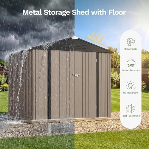 Metal Garden Shed with Floor Frame — photo 5