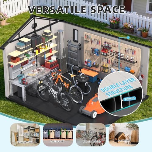 Large Resin Outdoor Shed 10x12 — photo 4