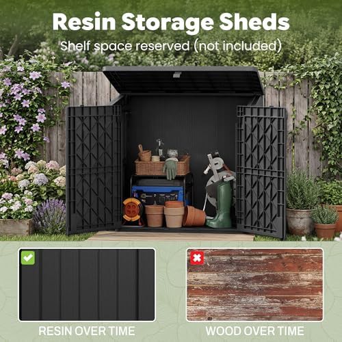 Portable horizontal resin storage shed cabinet — photo 4