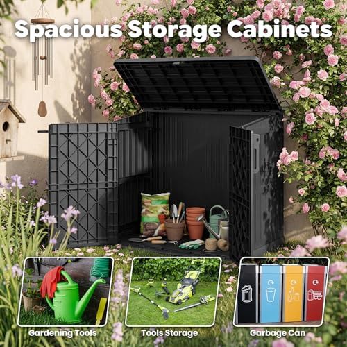 Portable horizontal resin storage shed cabinet — photo 5
