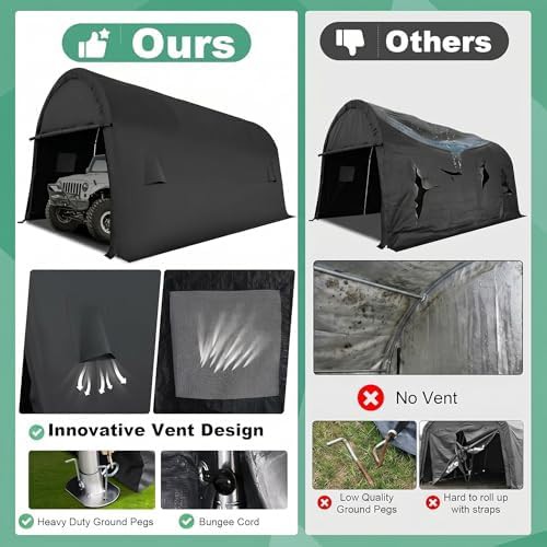 Heavy duty portable carport garage shelter — photo 5