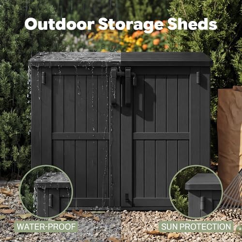 Waterproof patio resin storage cabinet 36 cu ft — photo 3