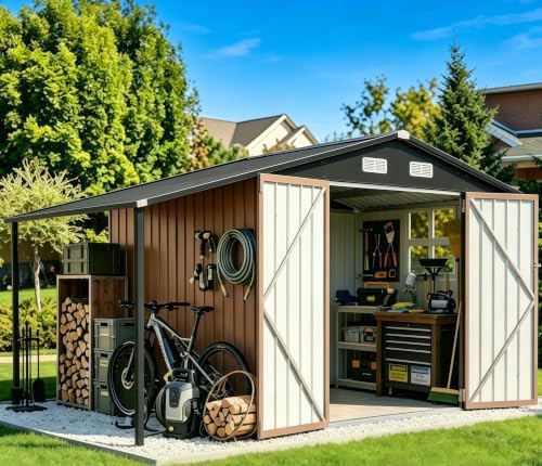 Eight by twelve foot lean to firewood shed