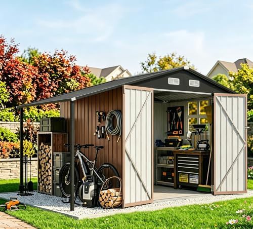 Large lean-to shed with gazebo extension