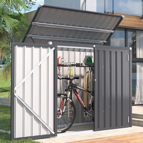 Dark grey trash can storage enclosure — photo 4