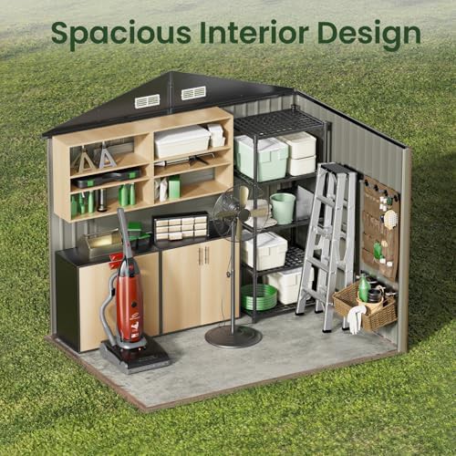 Large metal lawn mower utility shed — photo 3