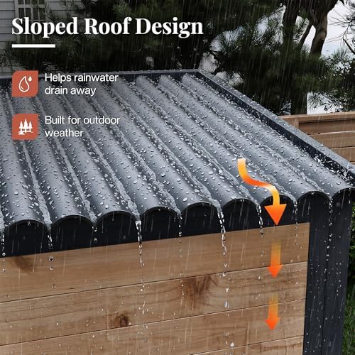 Solid Wood Sloped Roof Storage Cabinet — photo 5