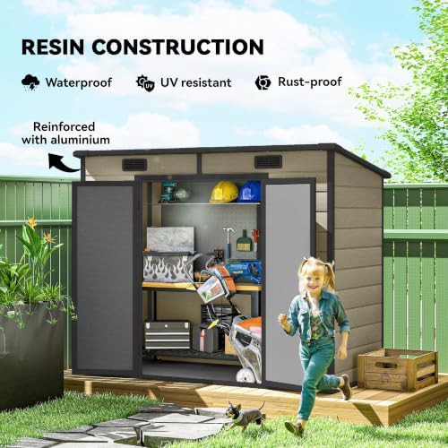 Brown resin eight by four storage shed — photo 3