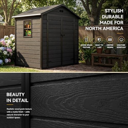 Waterproof resin shed with lockable door — photo 5
