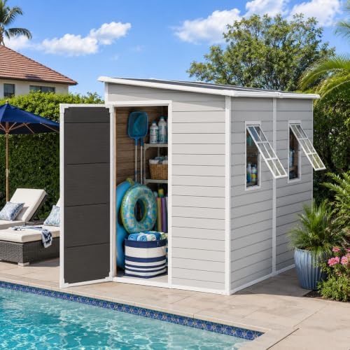 Resin Lean To Shed with Windows