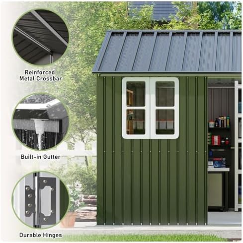 Nordic cottage style metal storage shed — photo 3