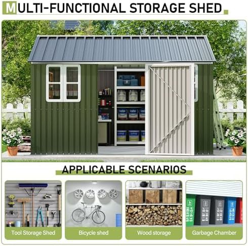 Nordic cottage style metal storage shed — photo 4