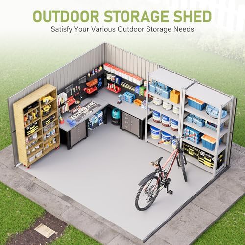 Nordic cottage style metal storage shed — photo 5