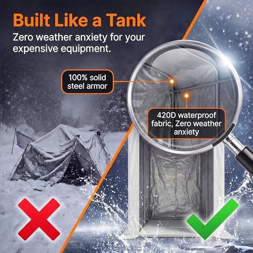 Silver fabric waterproof bicycle storage tent — photo 4