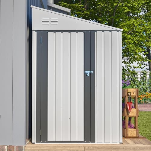 White Lean To Garden Tool Shed — photo 3