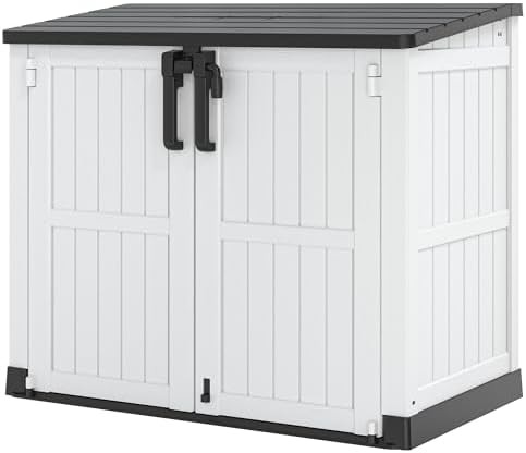 Ashen Black Plastic Garden Tool Cabinet