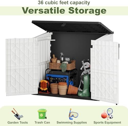 Ashen Black Plastic Garden Tool Cabinet — photo 4