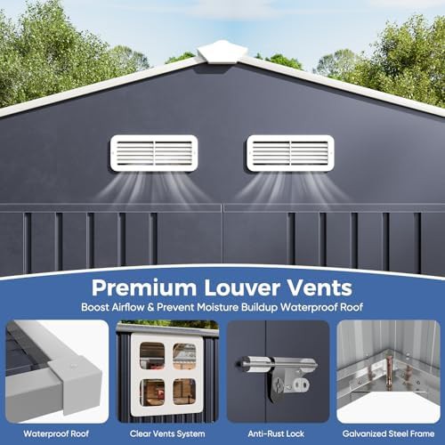 Ten by Sixteen Foot Metal Storage Shed — photo 4