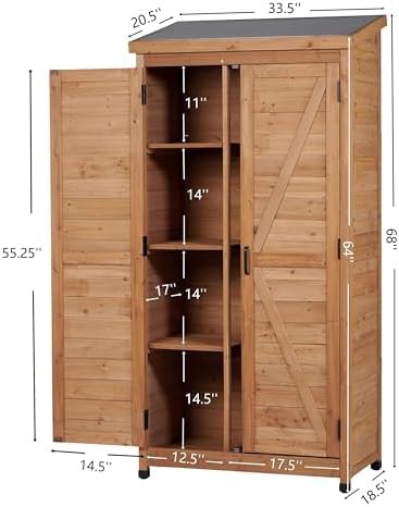 Wooden potting bench and vertical tool cabinet — photo 3