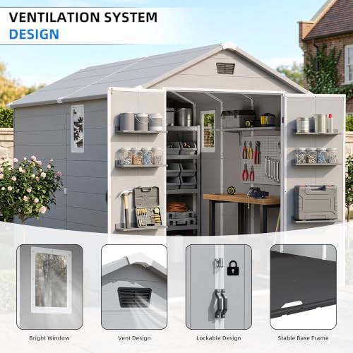 Large six by ten plastic storage shed — photo 4