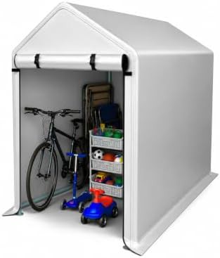 Portable grey storage shelter 3x6